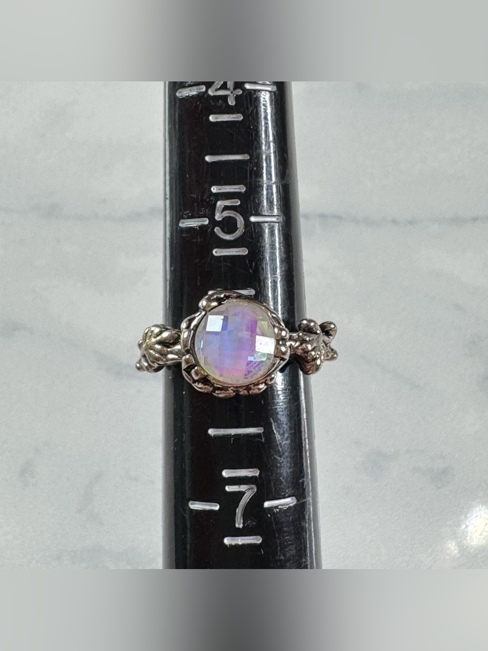 The Queen Bee Faceted Moonstone Ring - Size 6